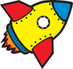 cartoon rocket